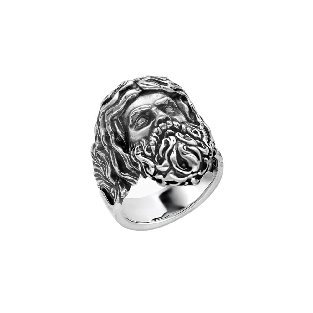 Men's silver mythology god ring 2