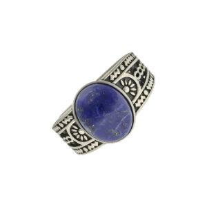Bague homme ethnique lapis argent 10