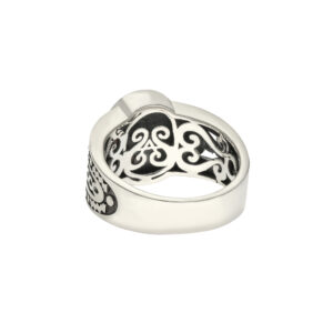 Bague homme ethnique lapis argent 8