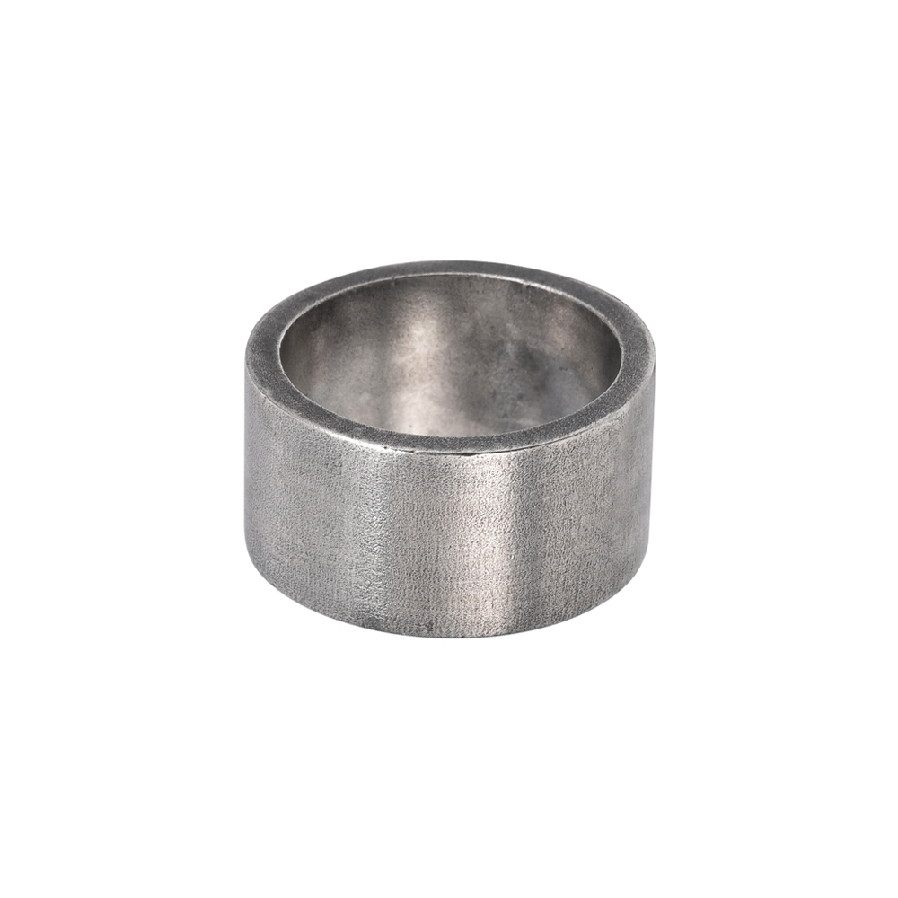 Men's aged silver bangle ring 1