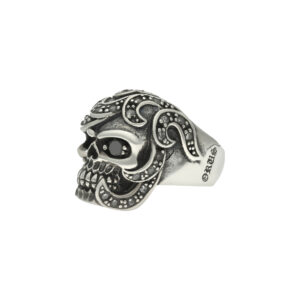 Bague homme tête de Mort Mahori argent 6