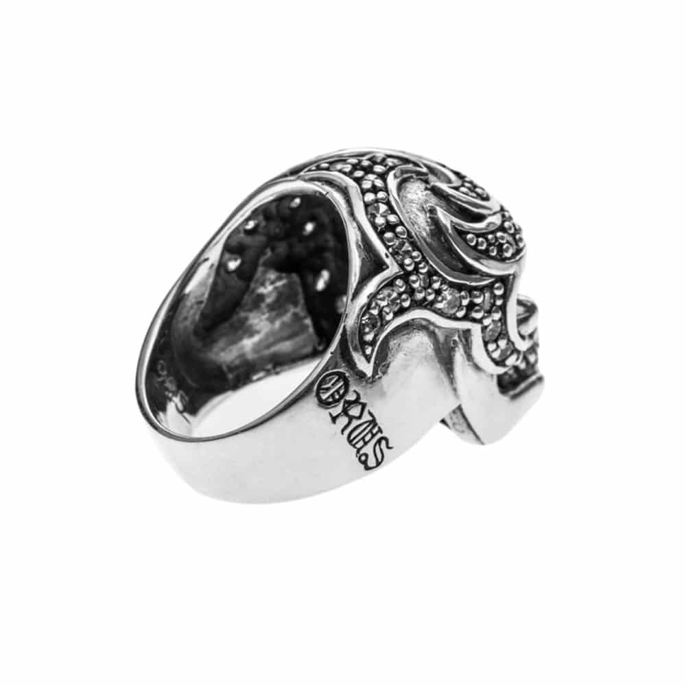 Mahori silver skull men's ring 3