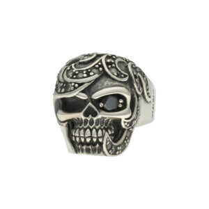 Bague homme tête de Mort Mahori argent 5