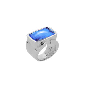 Bague isis argent pierre quartz bleu 3