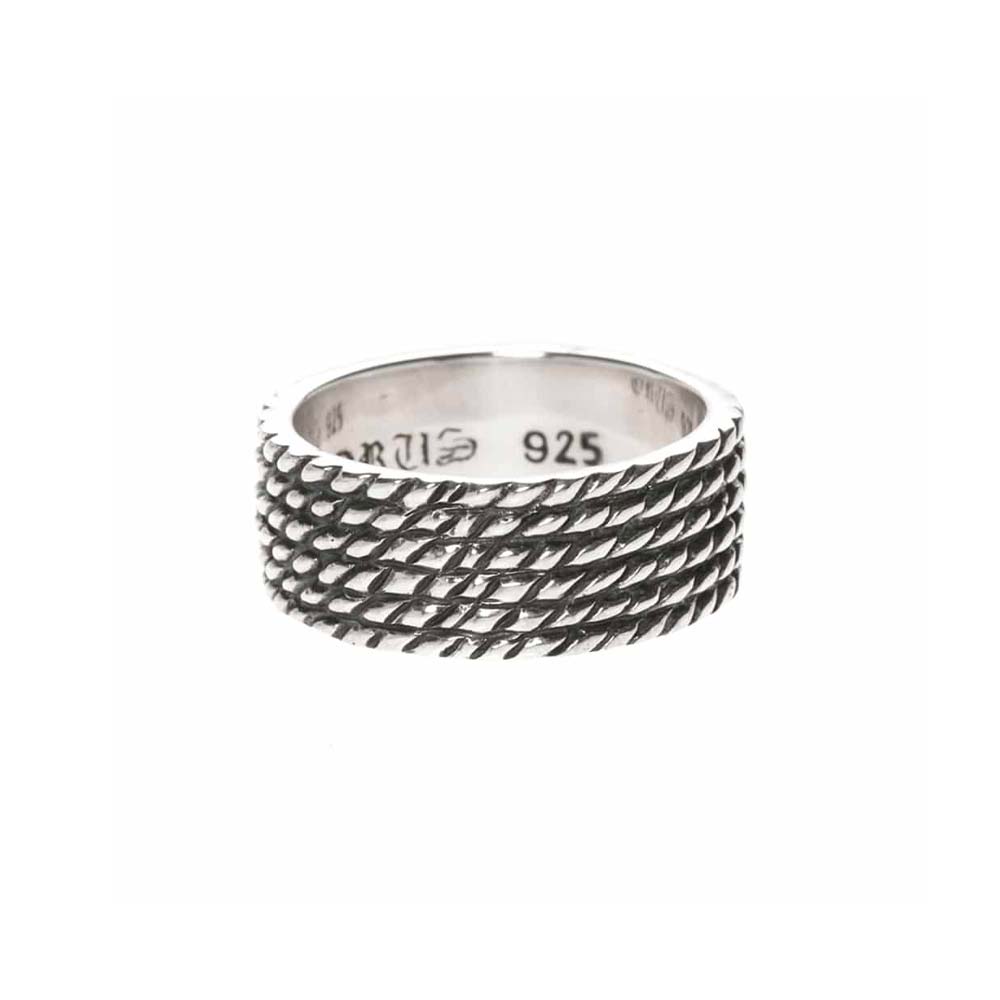 Men's silver scales bangle ring 1