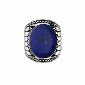 Bague homme argent lapis indiana 4