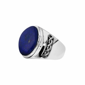 Bague homme lapis massive argent 7
