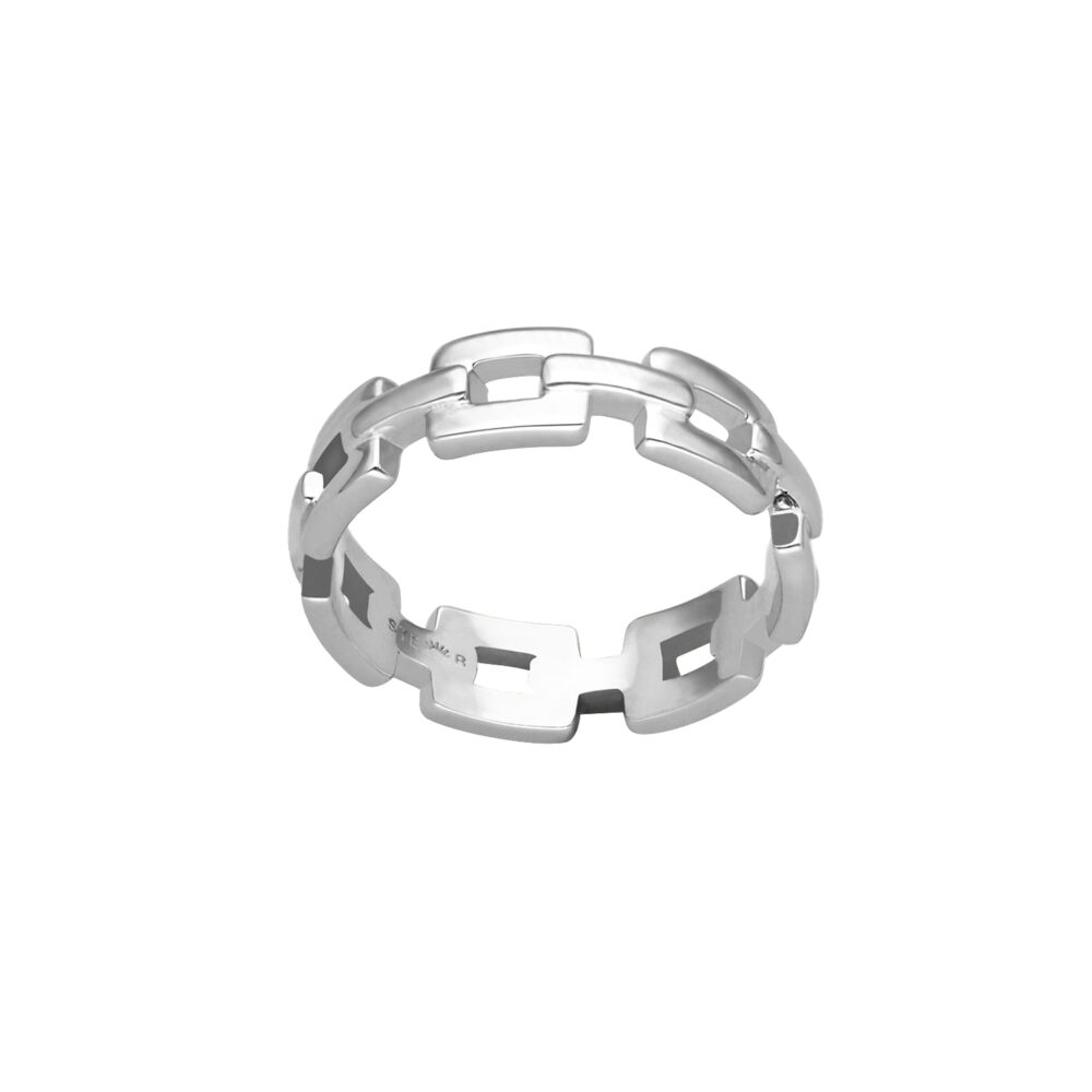 Silver link ring 1