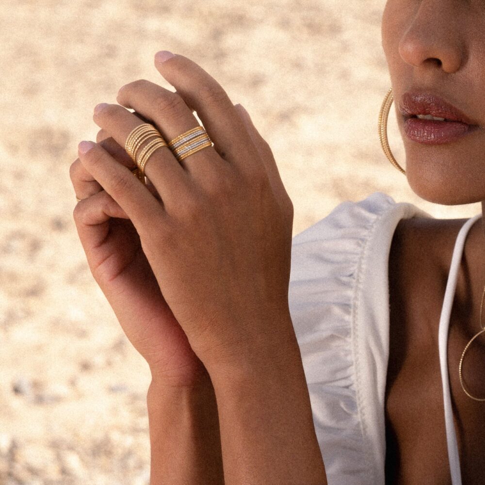 Bague semainier argent doré rhodié 3