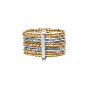 Bague semainier argent doré rhodié 5