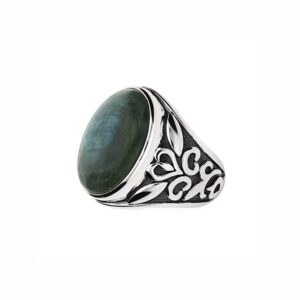 Bague homme symbol argent labradorite 7