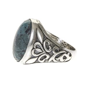 Bague homme symbol argent labradorite 8