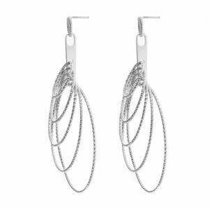 Boucles d'oreilles argent rhodié diamanté stella 4