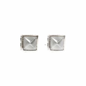 Boucles d’oreilles argent classy pierre blanche 4