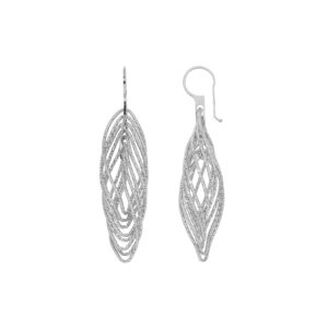Boucles d'oreilles argent diamanté rhodié allégro 3