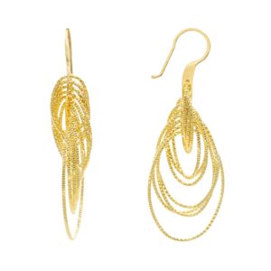 Boucles d'oreilles argent doré diamanté saturne 3