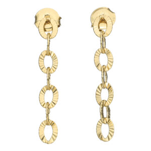boucles-d-oreilles-argent-dore-maillons-diamantes Boucles d oreilles argent doré maillons diamantés 3