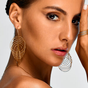 Boucles d'oreilles argent doré spirales 4