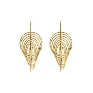 Boucles d'oreilles argent doré spirales vertigo 3