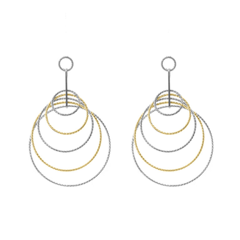 Boucles D'oreilles Clips Dorées Rhodié - Modèle élégant Classique, Couleur Or, Occasion Parfait état