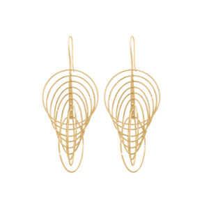 Boucles d'oreilles argent doré spirales 3