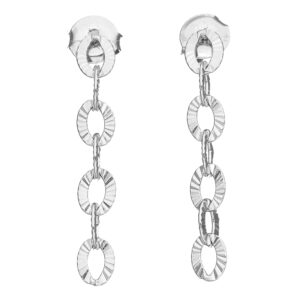 boucles-d-oreilles-argent-rhodie-maillons-diamantes Boucles d oreilles argent rhodié maillons diamantés 3