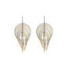 Boucles d'oreilles argent rhodié et doré spirales vertigo 2