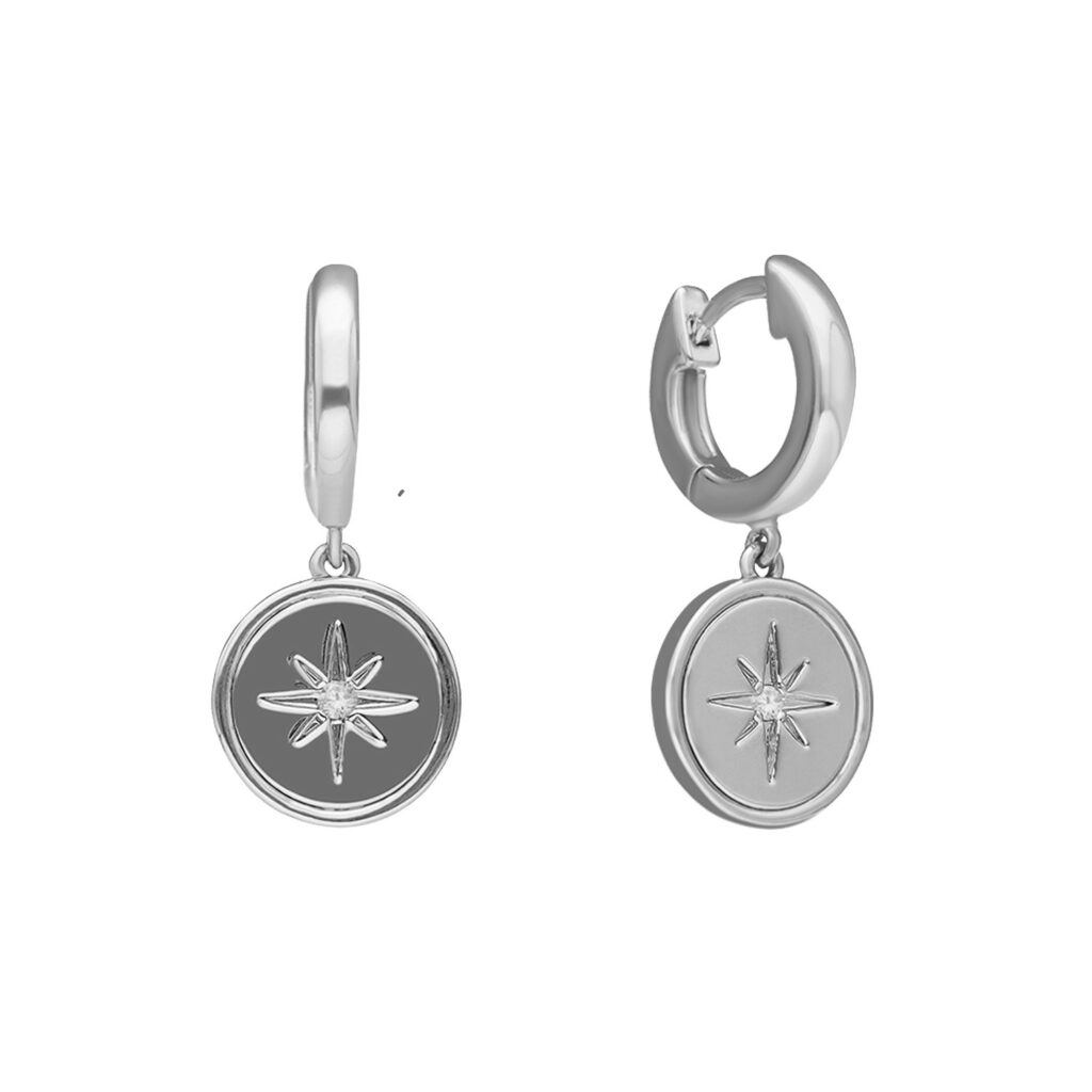 Boucles D'Oreilles Ronde Argenté Rose - Perles Roses - Fermoir Dormeuse - Neuf Sans Emballage