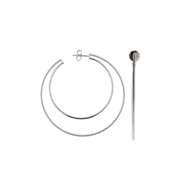 Boucles D'oreilles En Acier Inoxydable Avec Zirconium Et Topaze - Cercles Ronds 4mm Et 7mm