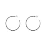 Boucles d'oreilles créoles argent 925/000 Diamétre 4 cm