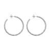 Boucles D'oreilles Créoles Tubes - Argent 925/1000 Massif - 3 Cm - Marque Bijouxia - Neuves Avec étiquettes