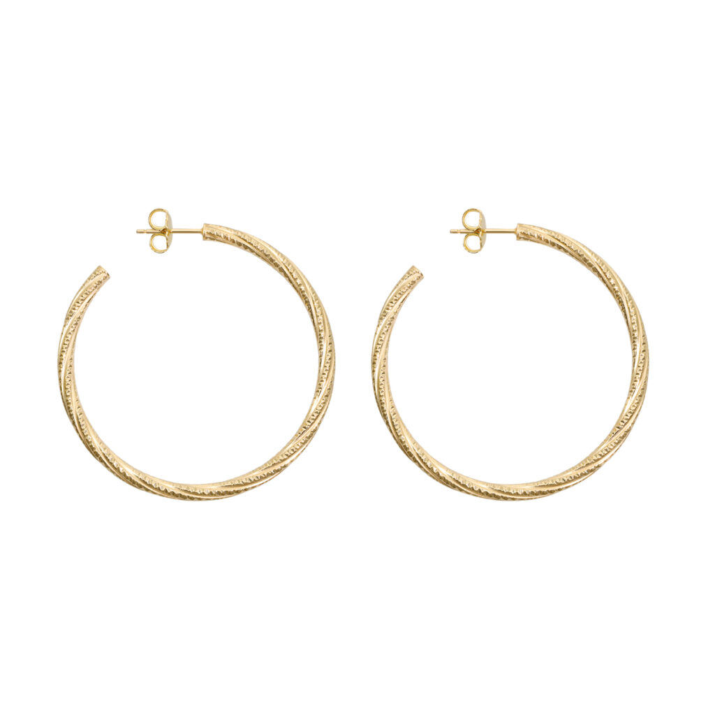 Boucles D'oreilles Créoles Tube Lisse En Or 18K Massif - 16 Mm - Dolly-Bijoux - Neuf Avec étiquettes