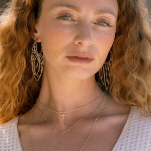 Boucles d'oreilles en argent doré bicolore multi ovale 5