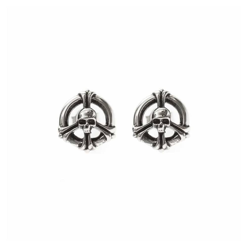Boucles d'oreilles peace and skull 2
