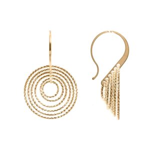 Boucles d'oreilles argent doré spirales tourmente 4