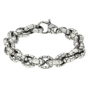 Bracelet homme argent rocaille 4