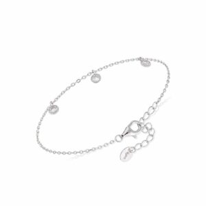 Bracelet argent charms pavé river sertie de zirconium blanc 3