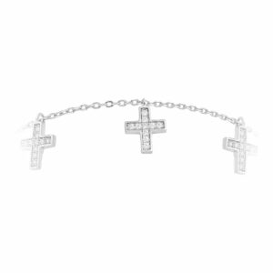 Bracelet argent rhodié charm's santa sertie de zirconium blanc 4