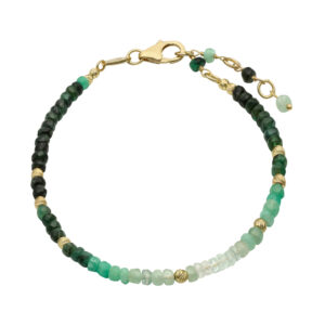 Bracelet argent doré et pierres précieuses émeraude véritable 4