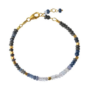 Bracelet argent doré et pierres précieuses saphir 4