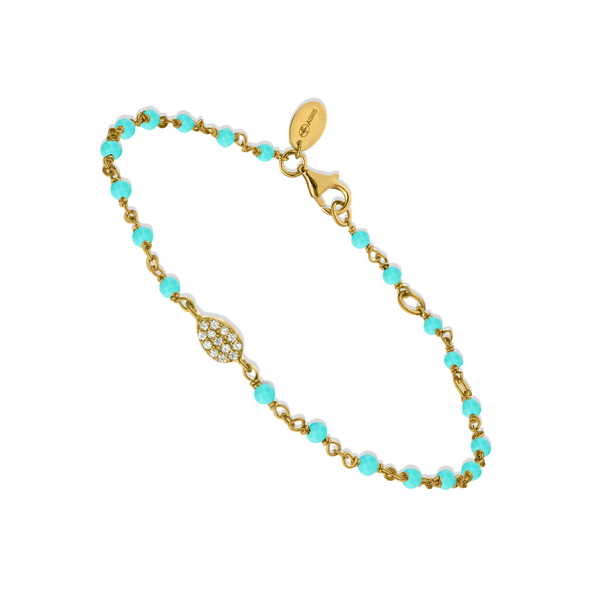 bracelet-argent-dore-goutte-serti-blanc-pierres-amazonite Bracelet argent doré goutte serti blanc pierres amazonite 1