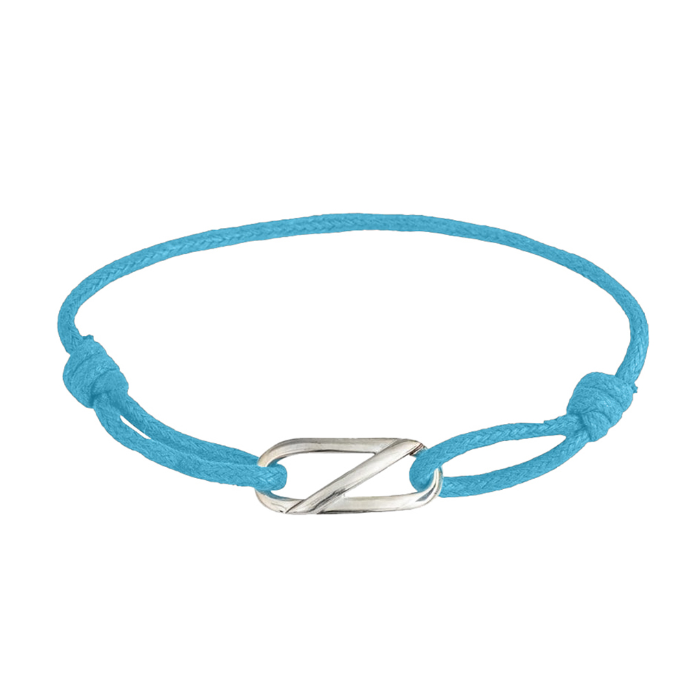 Bracelet argent marine cordon turquoise 1