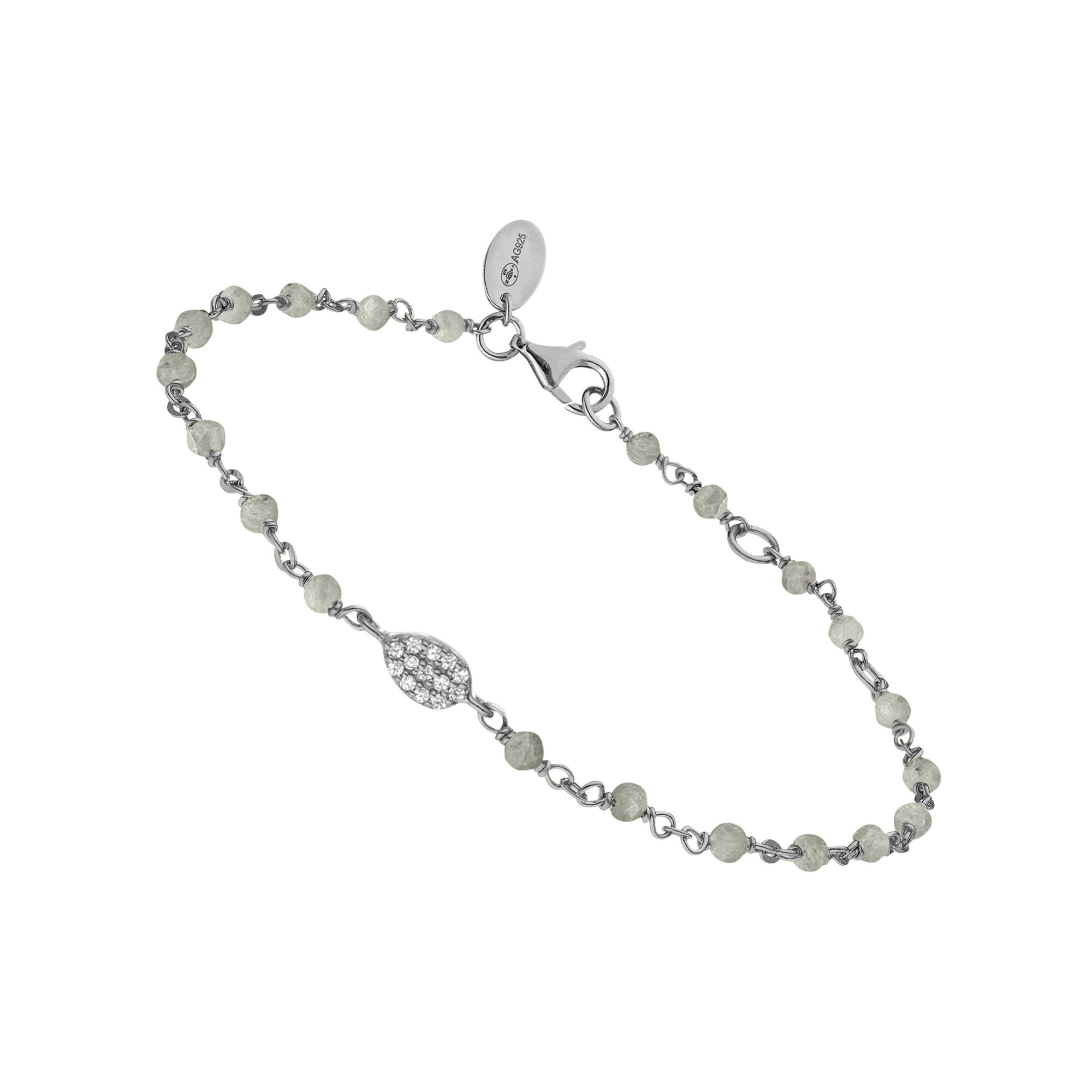 Bracelet argent rhodié goutte serti blanc pierres labradorite 1 Bracelet argent rhodié goutte serti blanc pierres labradorite