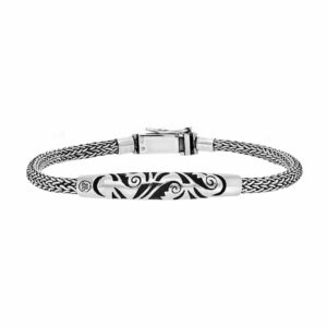 Bracelet argent tribal tresse homme 4