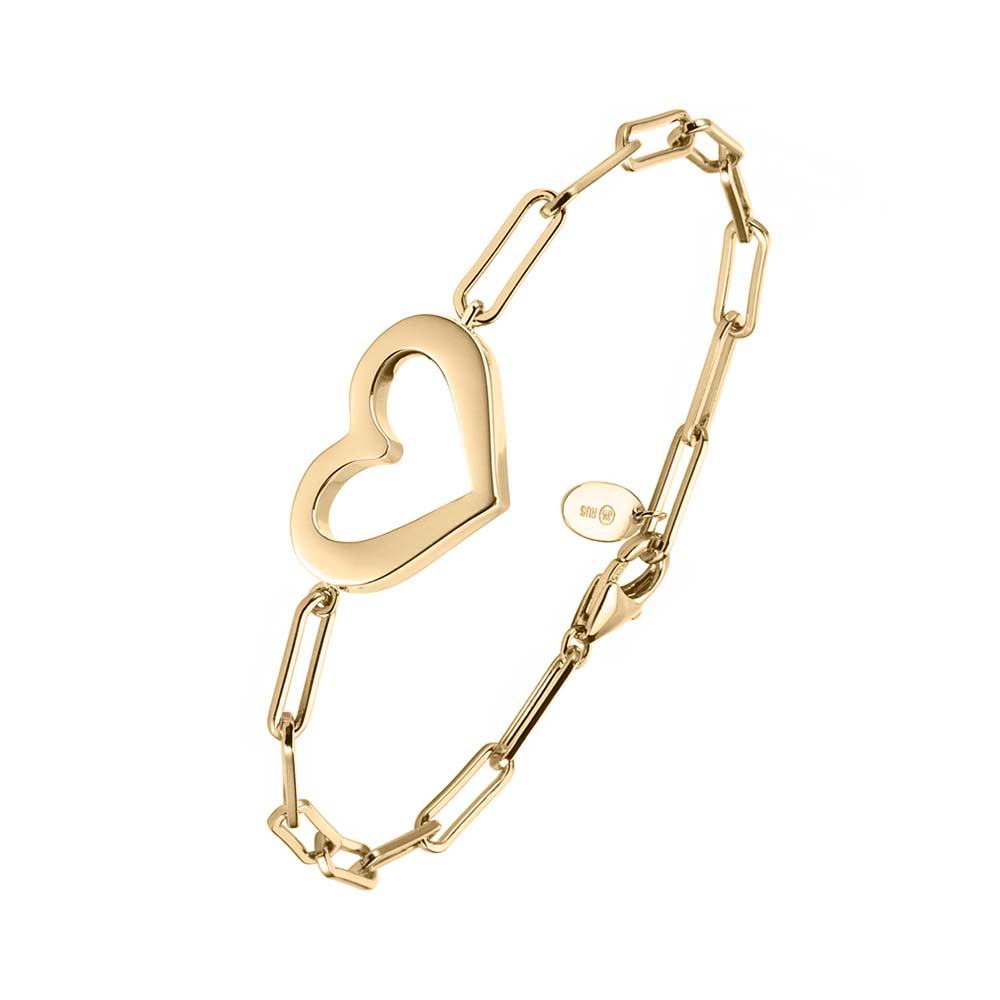Bracelet chaine argent doré cœur valentine 3