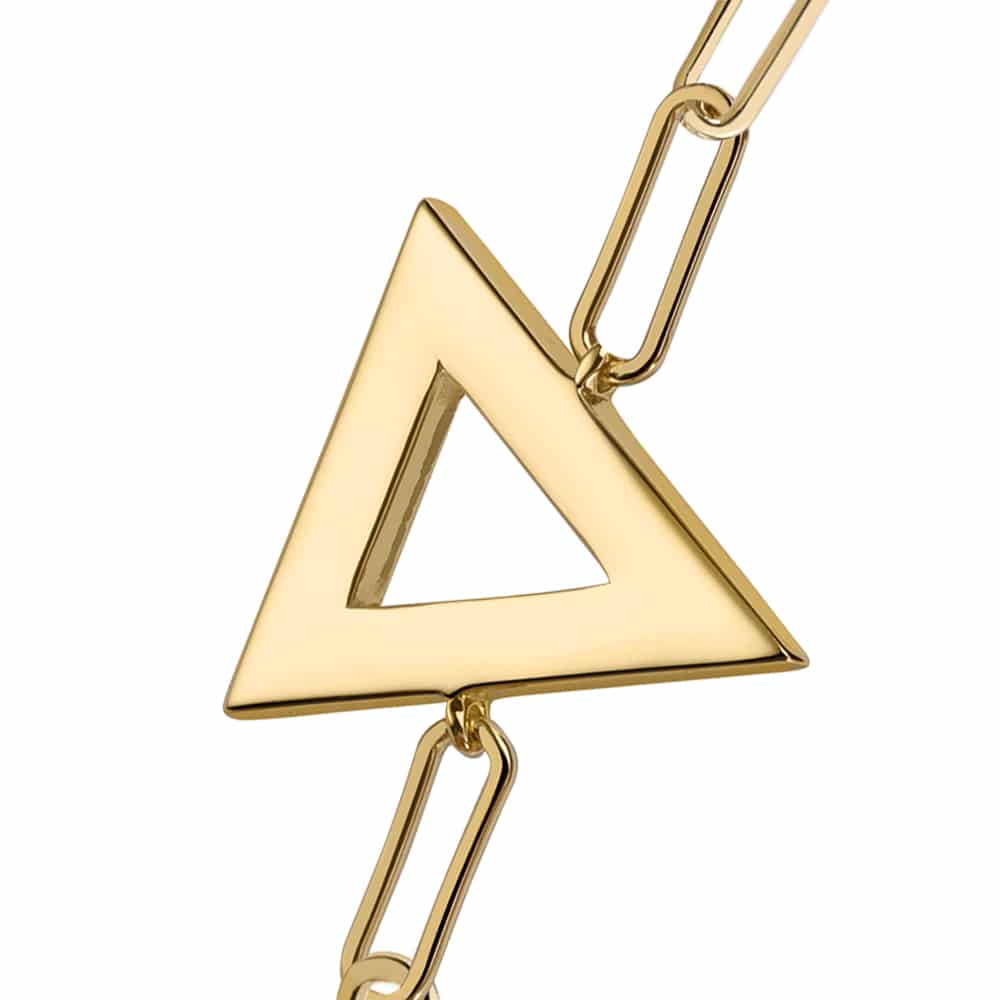 Bracelet chaine argent doré triangle tal 5