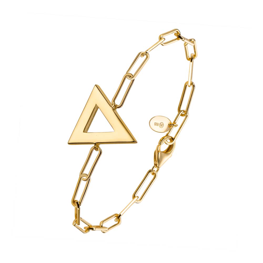 Bracelet chaine argent doré triangle tal 1