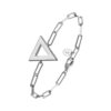 Bracelet chaine argent rhodié triangle tal 2
