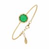 Bracelet couleur pierre onyx vert chaine doré 1