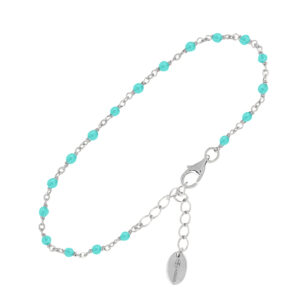 Bracelet en argent rhodié pierres amazonite 3